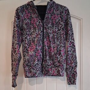 IVIVVA Girls MulticolorZip Up Jacket with Pink and Gray Accents Reversible